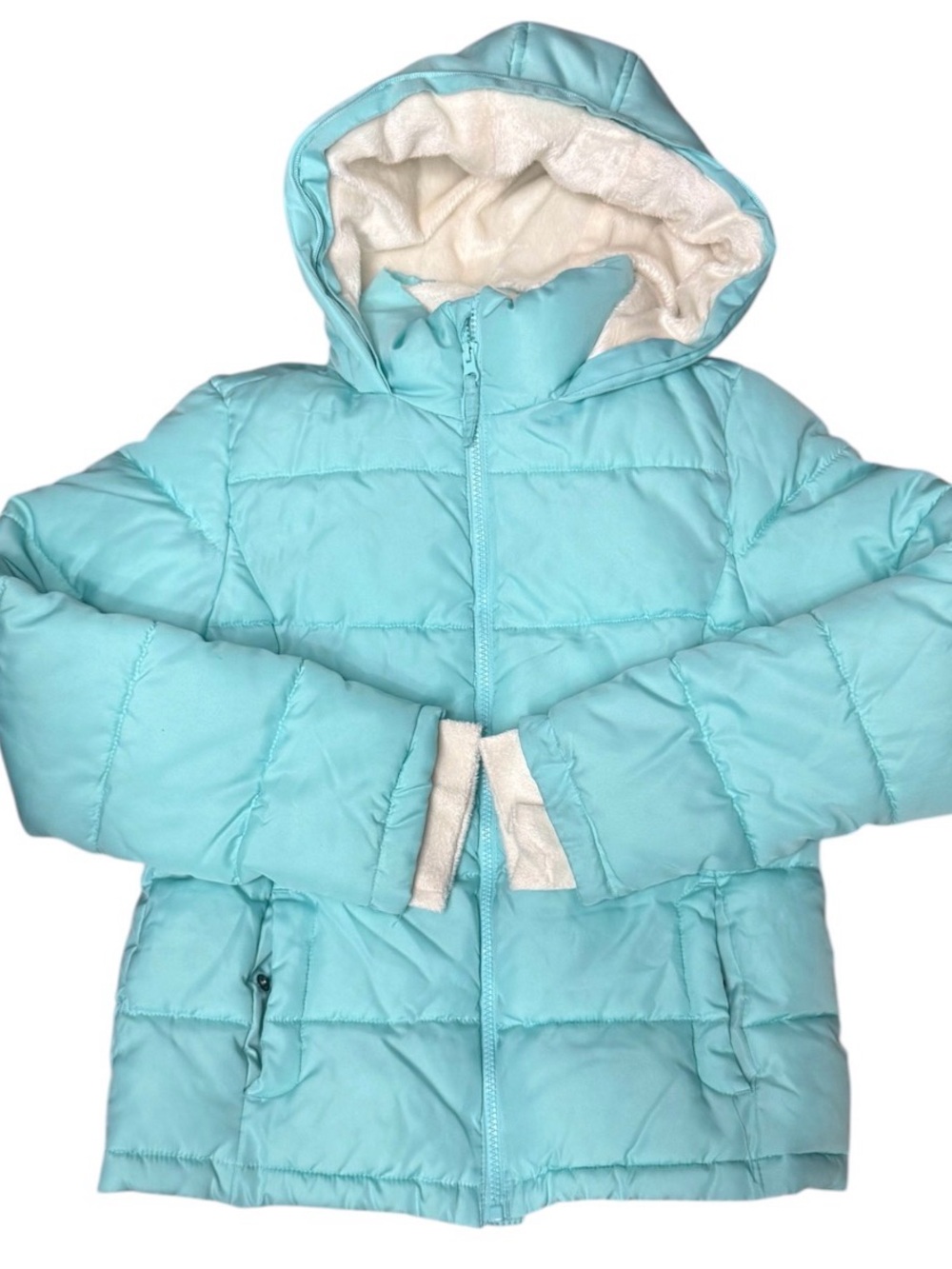 SO wLight Blue Puffer Hooded Girls Jacket